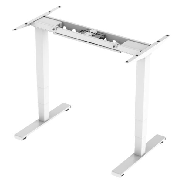 Регулируемо бюро с два мотора - основа - бяла
