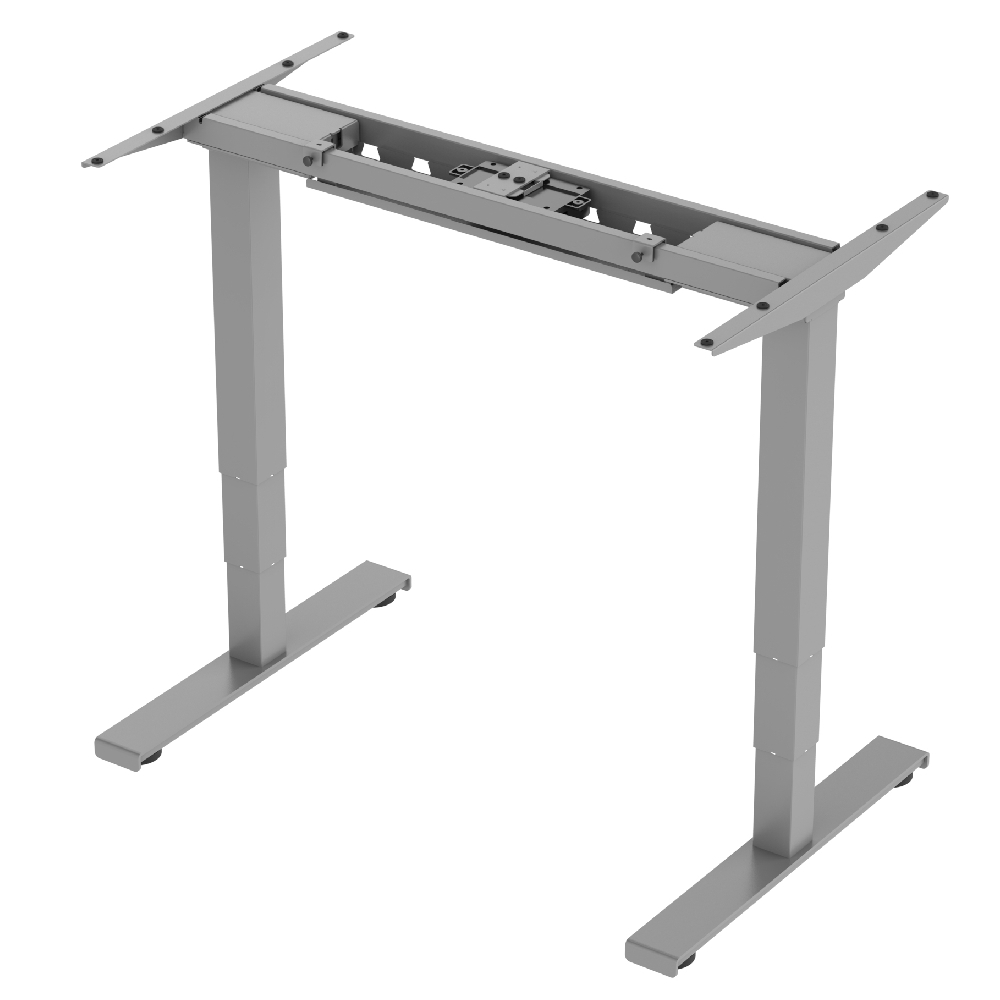 Регулируемо бюро с два мотора – основа – сива