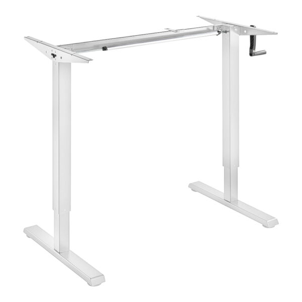 Офис бюро с ръчно регулиране - бяло