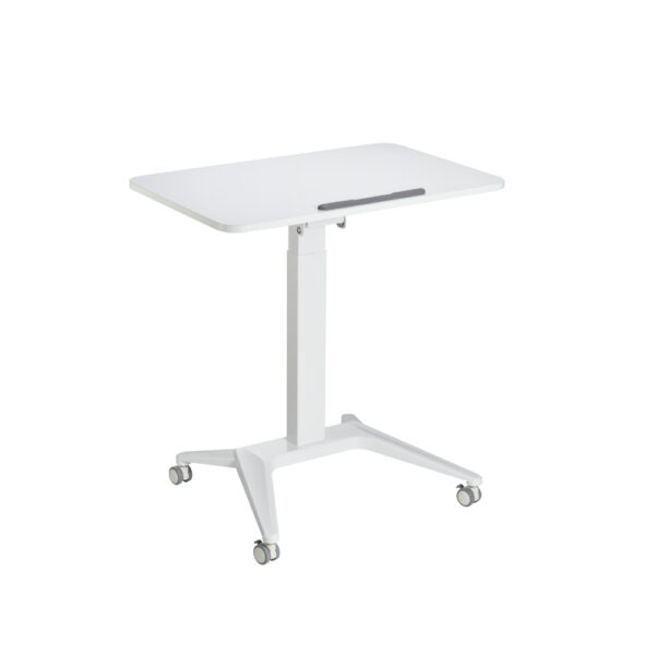 Мобилно ръчно регулируемо бюро за лаптоп Compact - бял