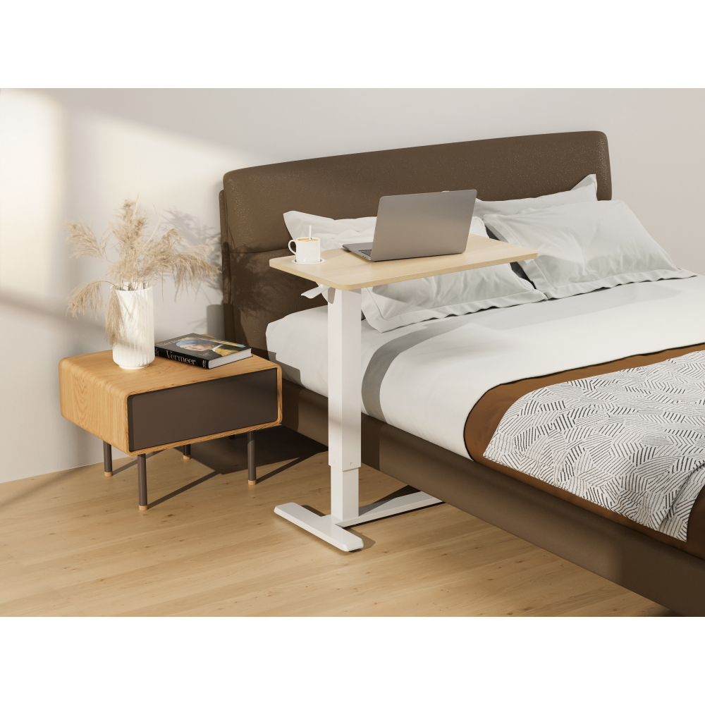 Мобилно ръчно регулируемо бюро за лаптоп - дърво - Image 4