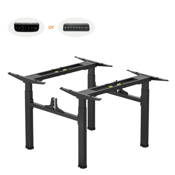 Регулируема основа за две бюра – черна