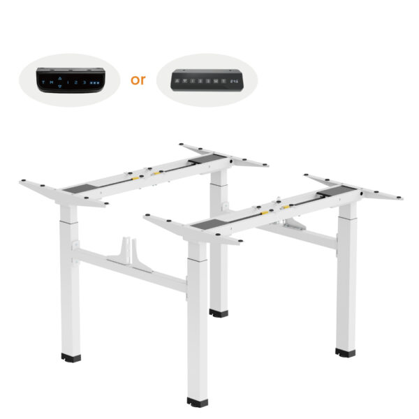 Регулируема основа за две бюра - бяла