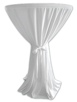 Текстелна покривка бяла за бар маса