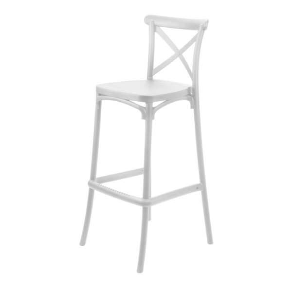 RAVENNA-Бар стол - бял