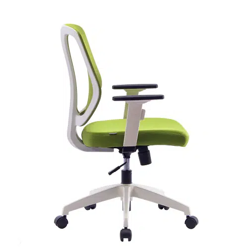 Ергономичен офис стол Art white – зелен - Image 2