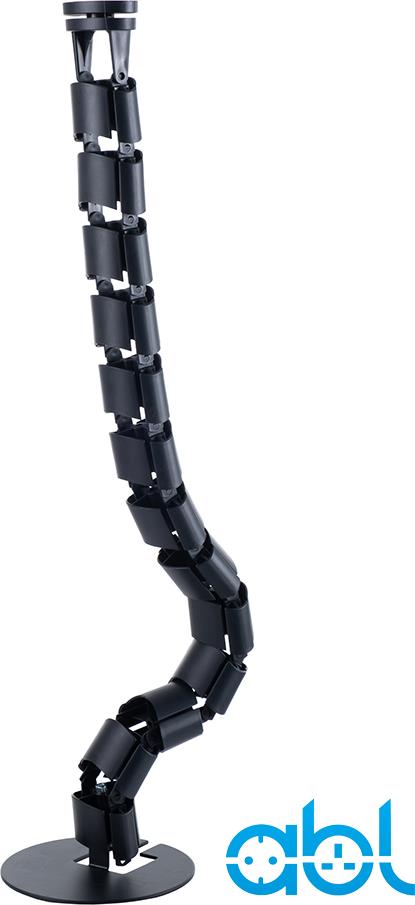 Кабелна спирала от под към бюро - черна