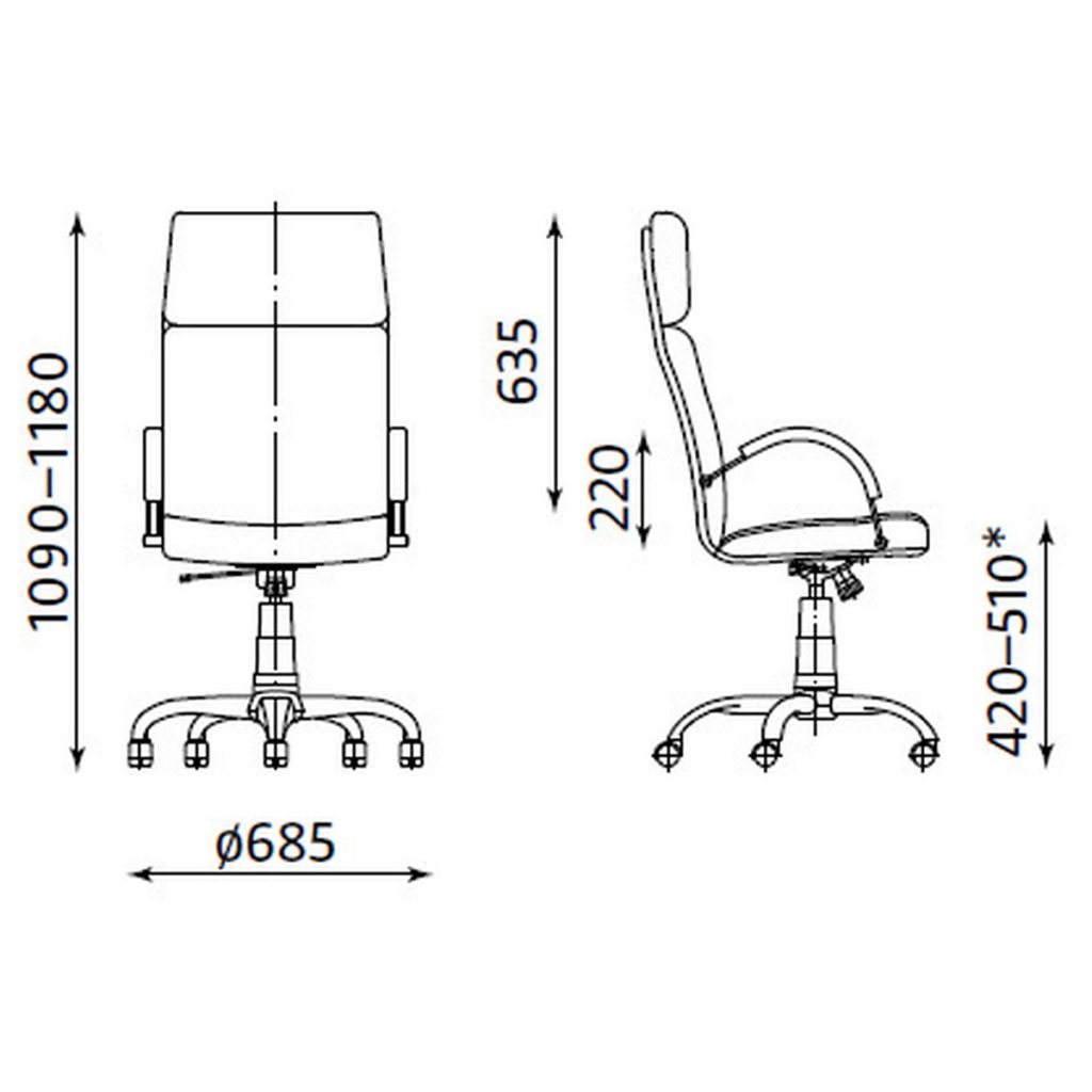 Мениджърски офис стол Nadir Steel V - Image 2