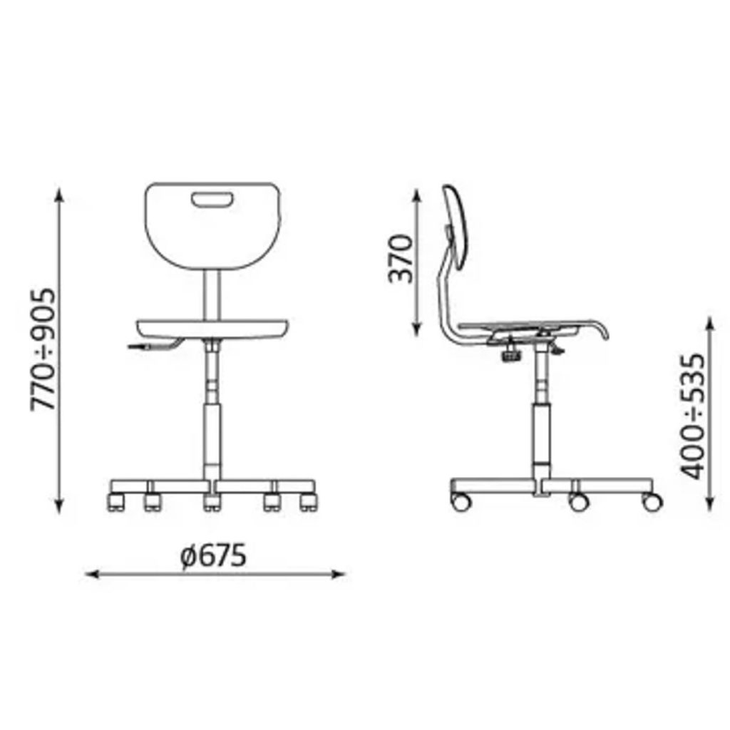 Лабораторен стол Werek Seat Plus – еко кожа - Image 2