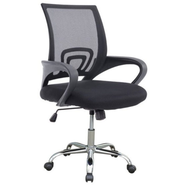 Офис стол Lori Black Chrome