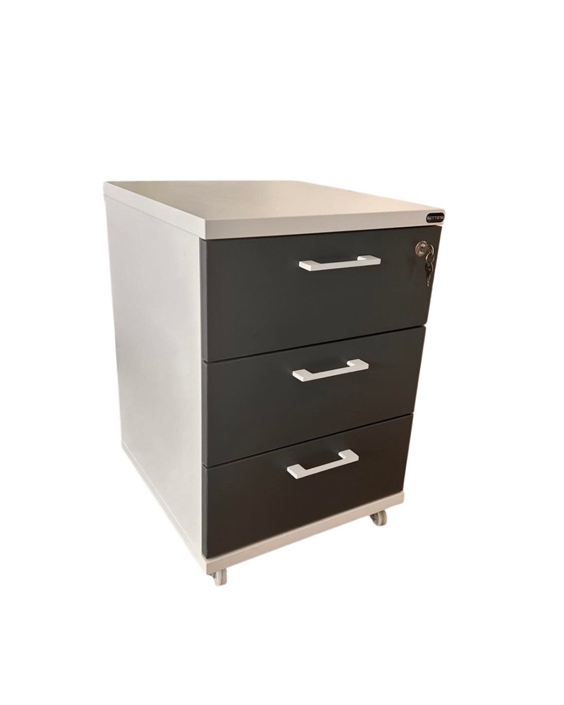 Офис контейнер с три чекмеджета бял - Image 2