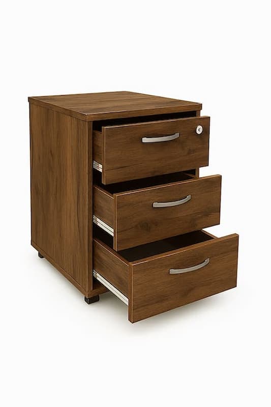офис контейнер с три чекмеджета орех пасифик