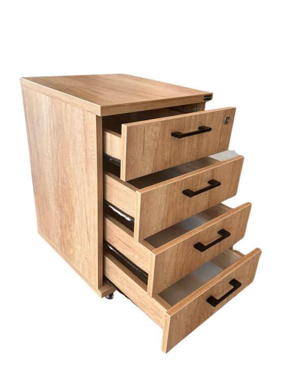 Офис контейнер с 4 чекмеджета Дъб Небраска