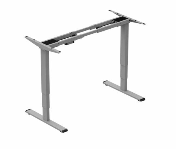 Регулируемо бюро SITTING с два мотора – основа - сива