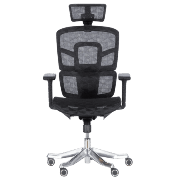 Ергономичен офис стол Carmen 7583 с алуминиева основа и дишаща мрежа