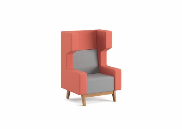 Акустично кресло U-nite M 100 с висок гръб, дървена основа и модерен дизайн в различни цветове и дамаски.