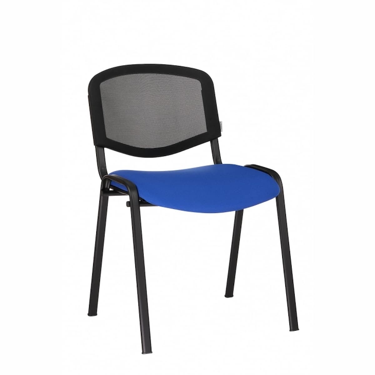 Посетителски стол TAURUS NET с метална рамка, мрежеста облегалка и тапицирана седалка.